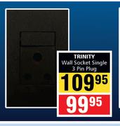 Trinity Wall Socket Single 3 Pin Plug