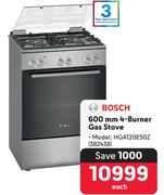 Bosch 600mm 4 Burner Gas Stove HGA120E50Z