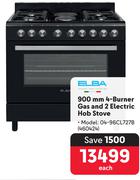 Elba 900mm 4 Burner Gas & 2 Electric Hob Stove 04-96CL727B