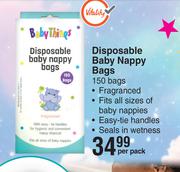 Baby Things Disposable Baby Nappy Bags 150 Bags