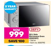 Defy 20L Solo Microwave Oven DMO381