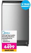 Midea 10.5Kg Top Loader Washing Machine MA200W105/G