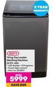 Defy 14Kg Top Loader Washing Machine G DTL 160