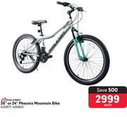 Raleigh 26" Or 24" Pheonix Mountain Bike-Each