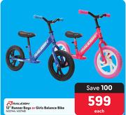Raleigh 12" Runner Boys Or Girls Balance Bike-Each