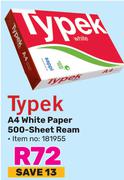 Typex A4 White Paper 500-Sheet Ream