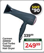 Carmen 2200W Curl Turbo Twister Hair Dryer