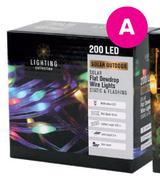 200 LED Solar Flat Dew Drop Light