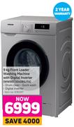 Samsung 9Kg Front Loader Washing Machine With Digital Inverter WW90T3040BS/FA