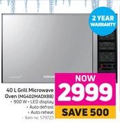 Samsung 40L Grill Microwave Oven MG402MADXBB
