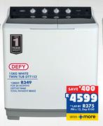 Defy 15Kg White Twin Tub DTT152