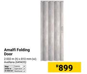 Amalfi Folding Door 2032m (h) x 810mm (w)