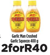 Garlic Man Crushed Garlic Squeeze-For 2 x 400g