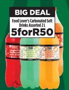 cFood Lover's Carbonated Soft Drinks Assorted-For 5 x 2Ltr
