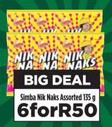 cSimba Nik Naks Assorted-For 6 x 135g