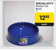 Special Kitty Plastic Cat Bowl-Each