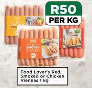 Food Lover's Red, Smoked Or Chicken Viennas-1Kg