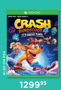 Crash Bandicoot It's About Time Game For Xbox One
