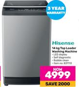 Hisense 14Kg Top Loader Washing Machine