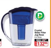Crystal 2.4Lre Water Filter Jug Rose