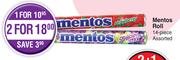 Mentos Roll 14 Piece Assorted-For 2