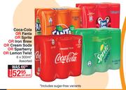 Coca Cola Or Fanta Or Sprite Or Iron Brew Or Cream Soda Or Sparberry Or Lemon Twist-6x330ml
