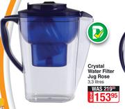 Crystal 3.3Ltr Water Filter Jug Rose