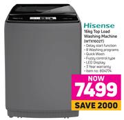 Hisense 16kg Top Load Washing Machine WTX1602T
