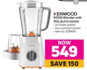 Kenwood 500W Blender With Mill BLP15.150WH