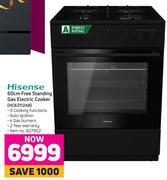 Hisense 60cm Free Standing Gas Electric Cooker HC63112AB
