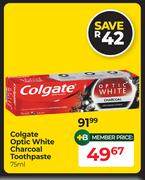 Colgate Optic White Charcoal Toothpaste-75ml
