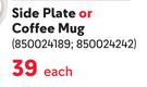 Geometric Side Plate Or Coffee Mug-Each