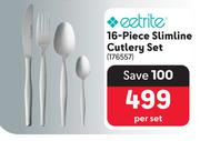 Eetrite 16 Piece Slimline Cutlery Set-Per Set