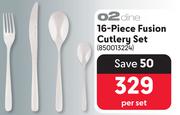 O2 Dine 16 Piece Fusion Culery Set-Per Set