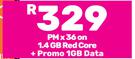 2 x Xiaomi Redmi 14C Smartphone-On 1.4GB Red Core + Promo 1GB Data