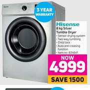 Hisense 8KG Silver Tumble Dryer