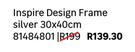 Inspire Design Frame Silver 30 x 40cm 81484801