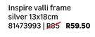 Inspire Valli Frame Silver 13 x 18cm 81473993