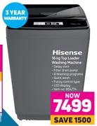 Hisense 16Kg Top Loader Washing Machine