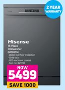 Hisense 13 Place Dishwasher H13DETG
