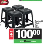 Springtid Black Bar Stool-For 4