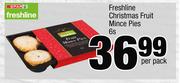 Freshline Christmas Fruit Mince Pies-6's Per Pack