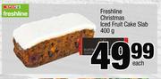 Freshline Christmas Iced Fruit Cake Slab-400g Each