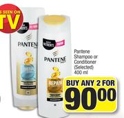 Pantene Shampoo or Conditioner (Selected)-For Any 2 x 400ml