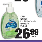 Spar Germex Liquid Handwash (Selected)-250ml Each