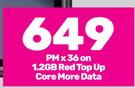 Apple iPhone 11 64GB Smartphone-On 1.2GB Red Top Up Core More Data