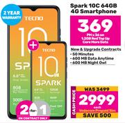 Tecno Spark 10C 64GB 4G Smartphone-Each