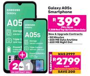 2 x Samsung Galaxy A05s Smartphone-On 1.3GB Red Top Up Core More Data