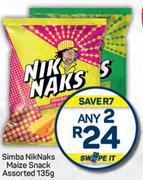 Simba Nik Naks Maize Snack Assorted-Any 2 x 135g