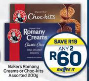 Bakers Romany Creams Or Chhoc Kits Assorted-Any 2 x 200g